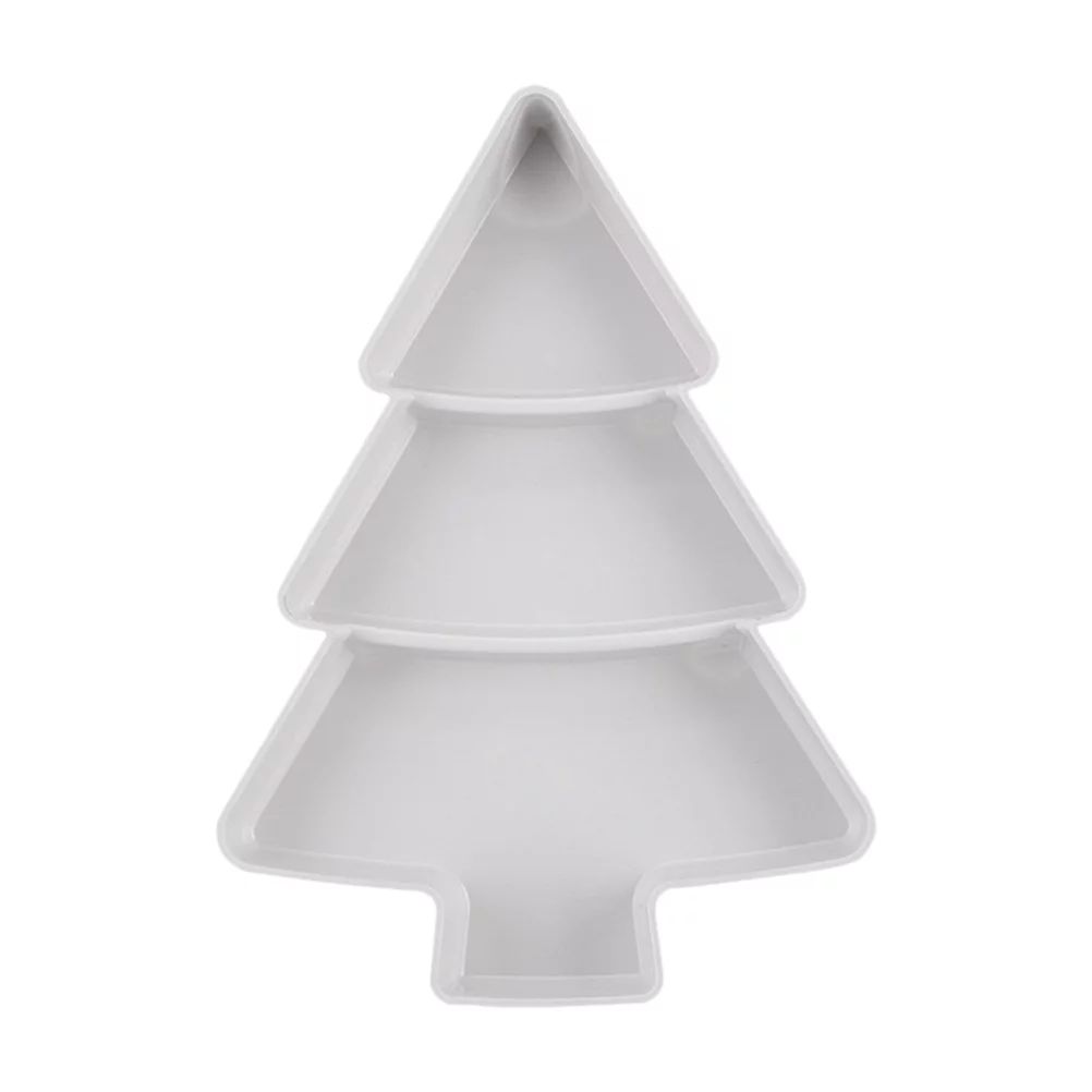 OUNONA Creative Christmas Tree Shape Fruit Plate Household Plastic Nuts Snacks Plates Portable Di... | Walmart (US)