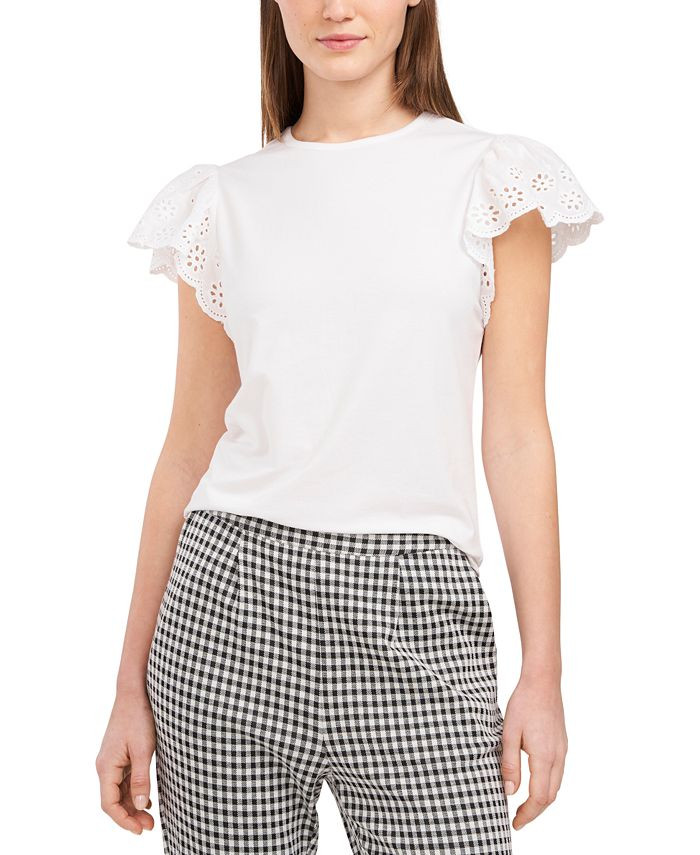 Riley & Rae Mae Eyelet-Sleeve Top, Created for Macy's & Reviews - Tops - Women - Macy's | Macys (US)