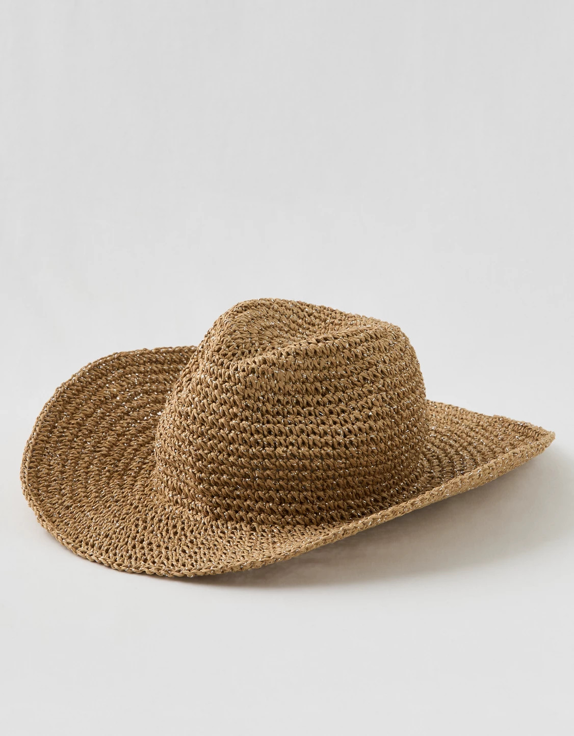 Aerie Shimmer Straw Cowboy Hat | Aerie
