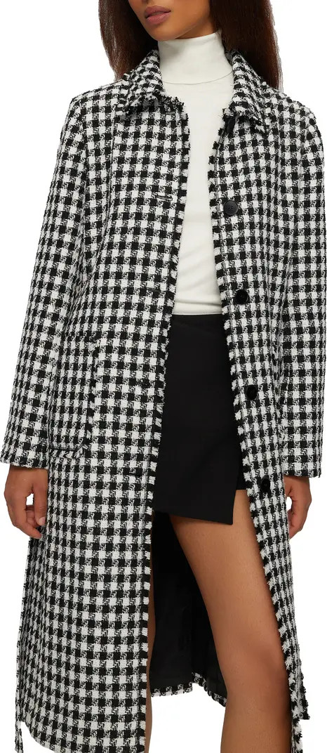 Noize Check Pattern Belted Coat | Nordstromrack | Nordstrom Rack