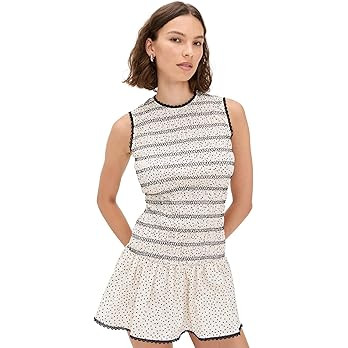Another Girl Women's Polka Dot Smocked Mini Dress | Amazon (US)