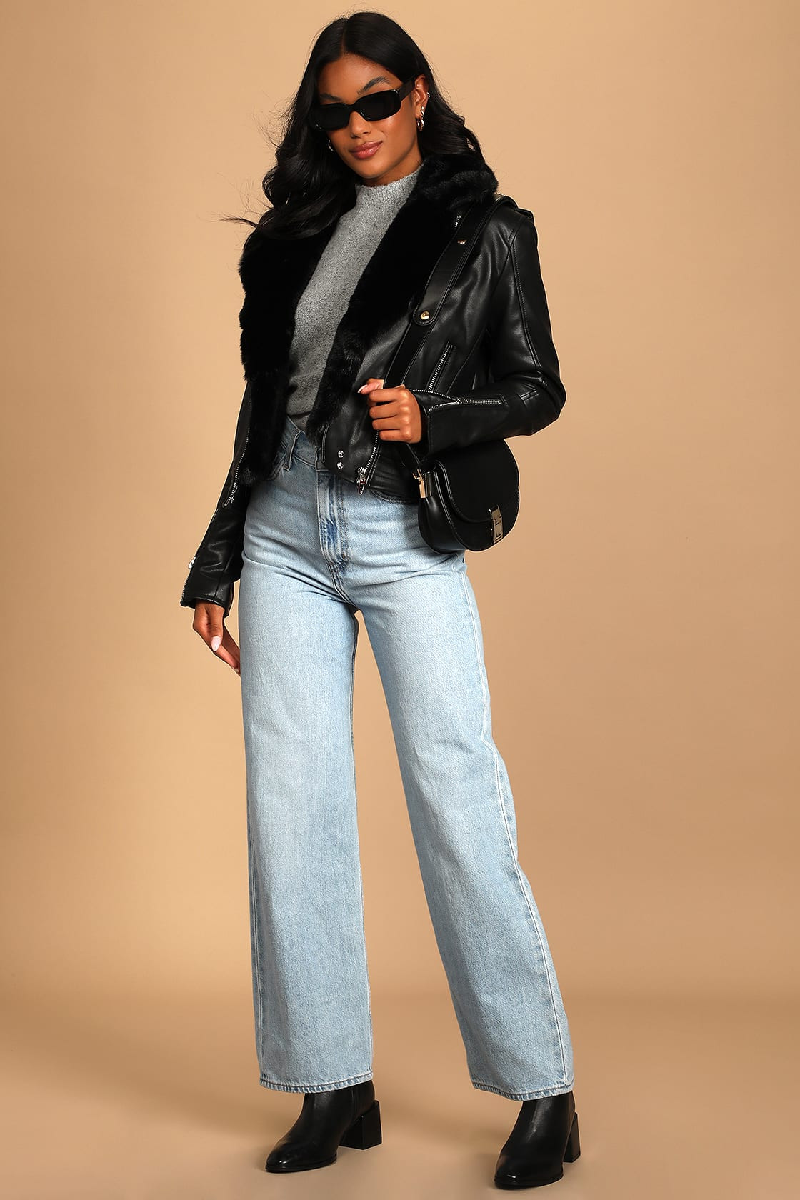 Double Taker Black Vegan Leather Moto Jacket | Lulus (US)
