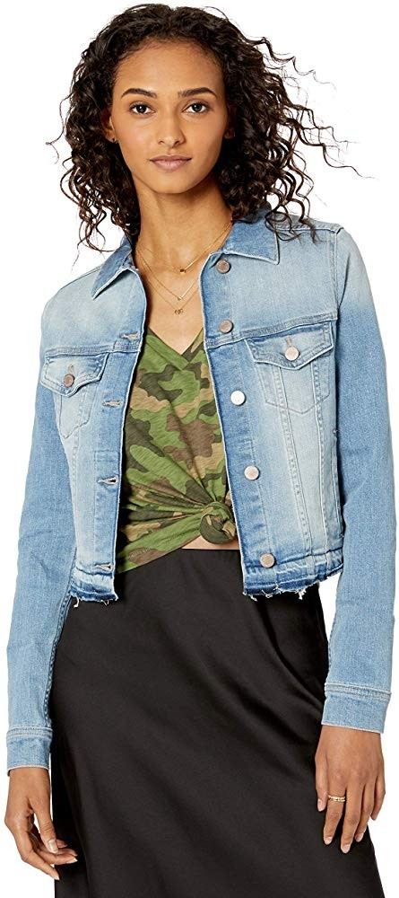 The Drop Women's Downtown Cropped Cutoff Denim Jacket | Amazon (US)