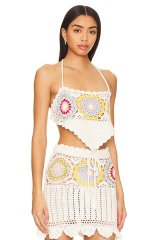 Lovers and Friends Val Crochet Top in Pastel Multi from Revolve.com | Revolve Clothing (Global)