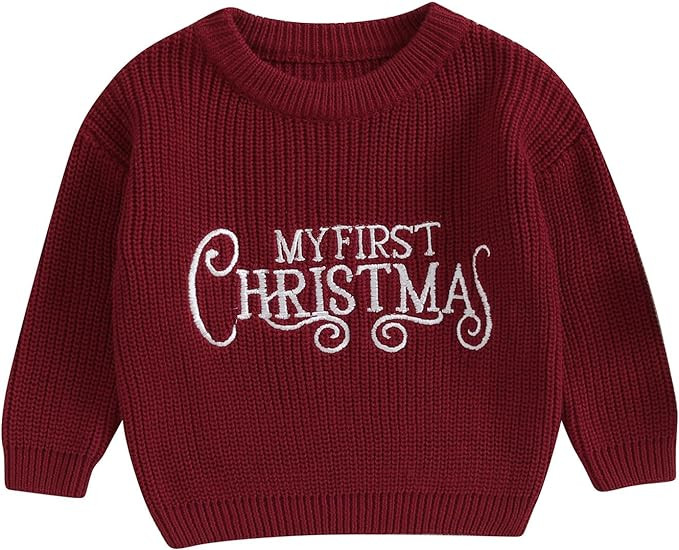 Infant Baby Boy Girl Oversized Knit Sweater Chunky Long Sleeve Pullover Sweater Shirts Warm Fall ... | Amazon (US)