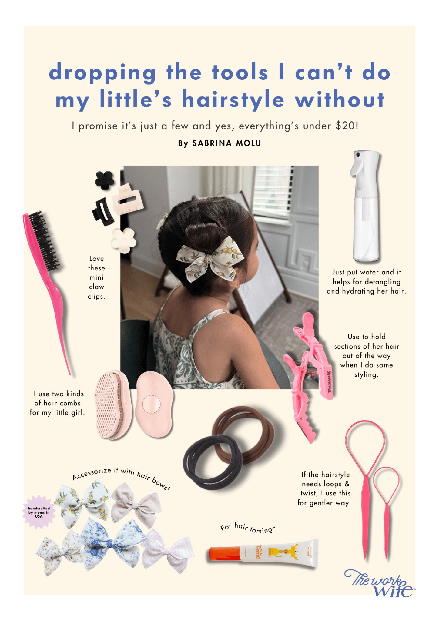 Here are the things I use for my little when I do her hair. As possible, I refrain from using hair styling products. So most of these are hair tools and cute accessories (hair bows are from Lulla) 🎀

#LTKStyleTip #LTKKids