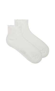 Stems 3 Pack Everyday Classic Ruffle Socks in White from Revolve.com | Revolve Clothing (Global)