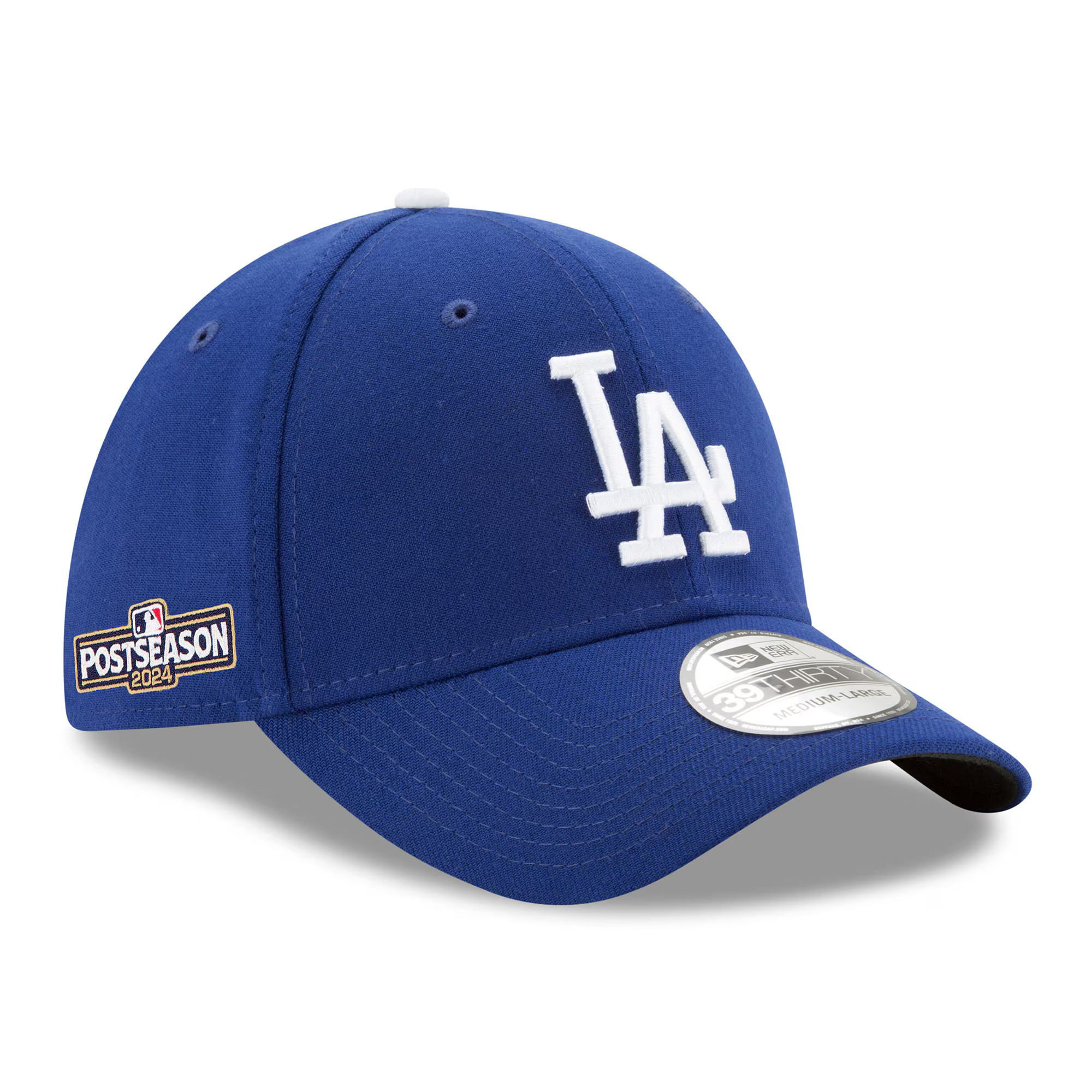 Los Angeles Dodgers New Era 2024 MLB Postseason Side Patch 39THIRTY Flex Hat - Royal | Lids