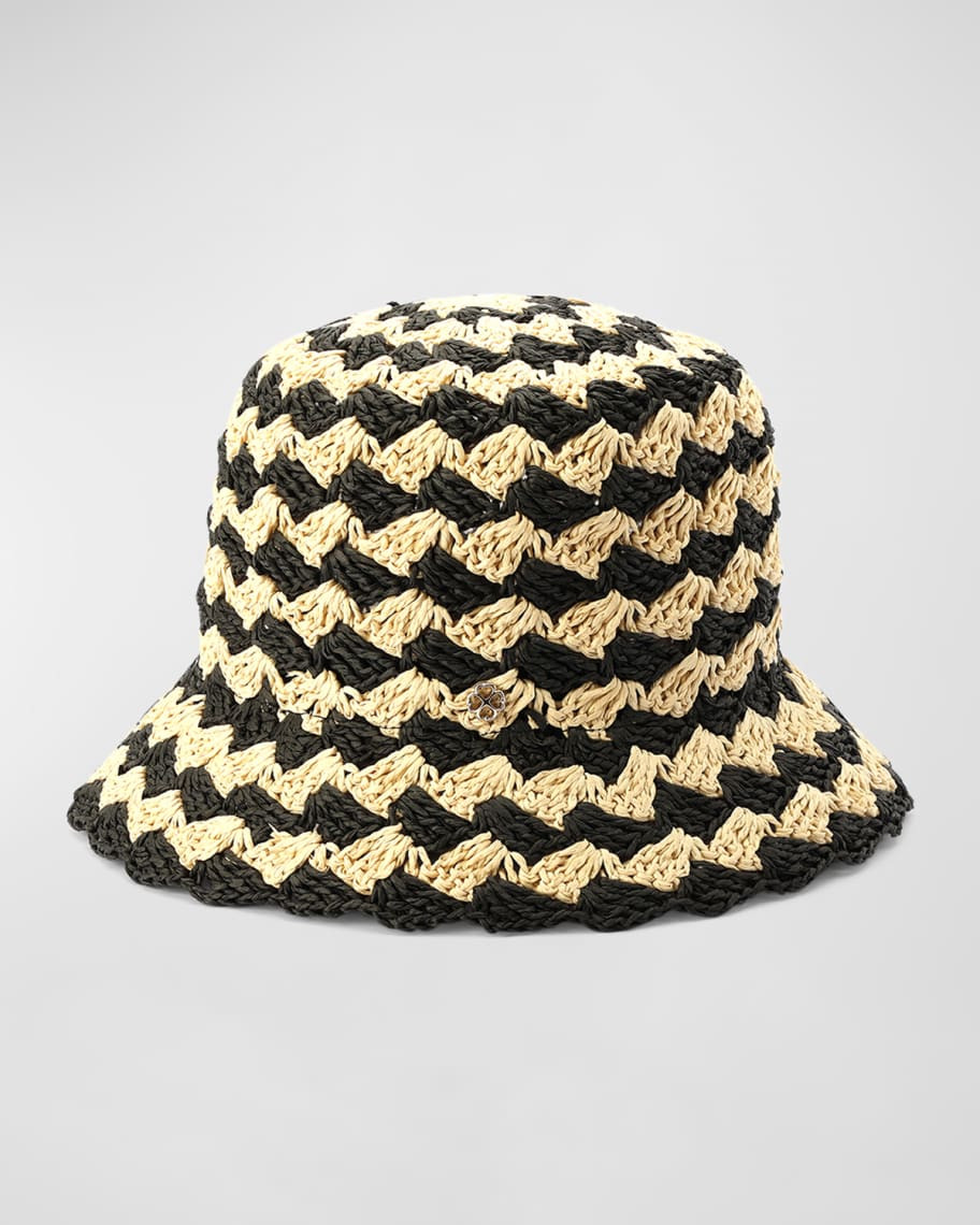 kate spade new york seaside stripe crochet bucket hat | Neiman Marcus