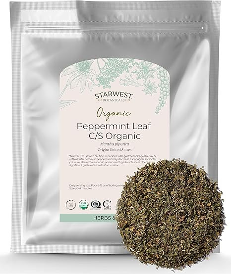 Starwest Botanicals Peppermint Leaf C/S Organic, 1-pound Bag | Amazon (US)