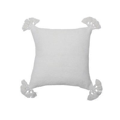 carol & frank Newport White Textured Accent Throw Pillow 22" x 22" | Target