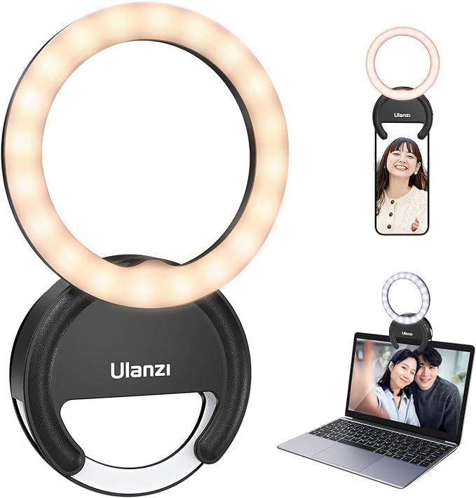 Selfie Ring Light, Ulanzi Rechargeable Selfie Fill Light, 3000-6500K Portable Clip-on Phone LED R... | Amazon (US)