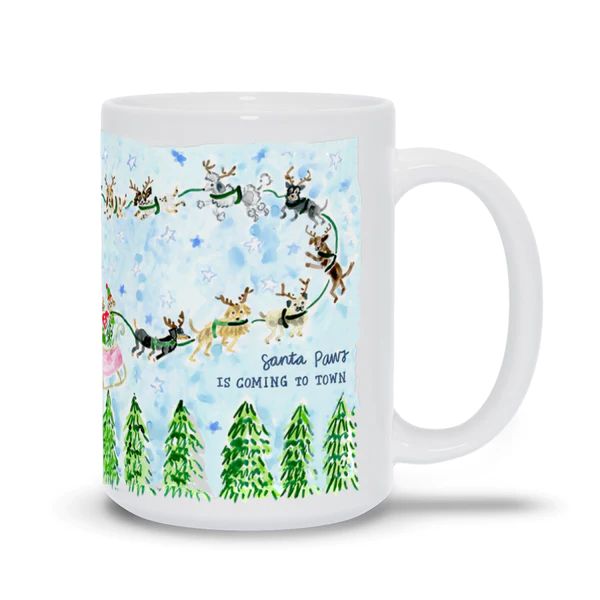 Holiday Santa Paws Mug | Evelyn Henson