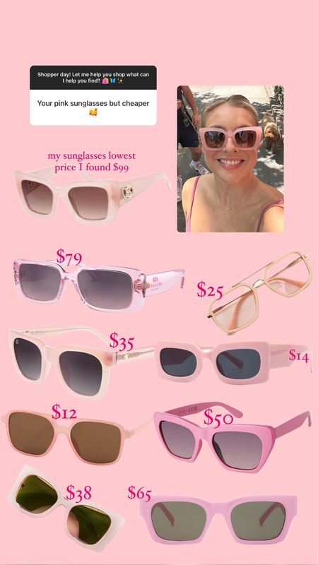 Pink sunglasses 😎 

#LTKFindsUnder100