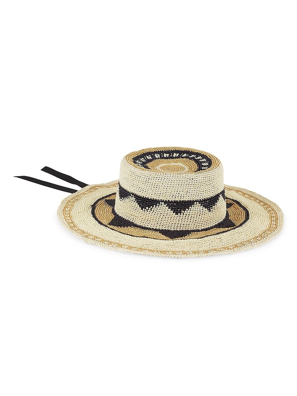 Women's Montaña Straw Beach Hat - Black - Size Medium | Saks Fifth Avenue