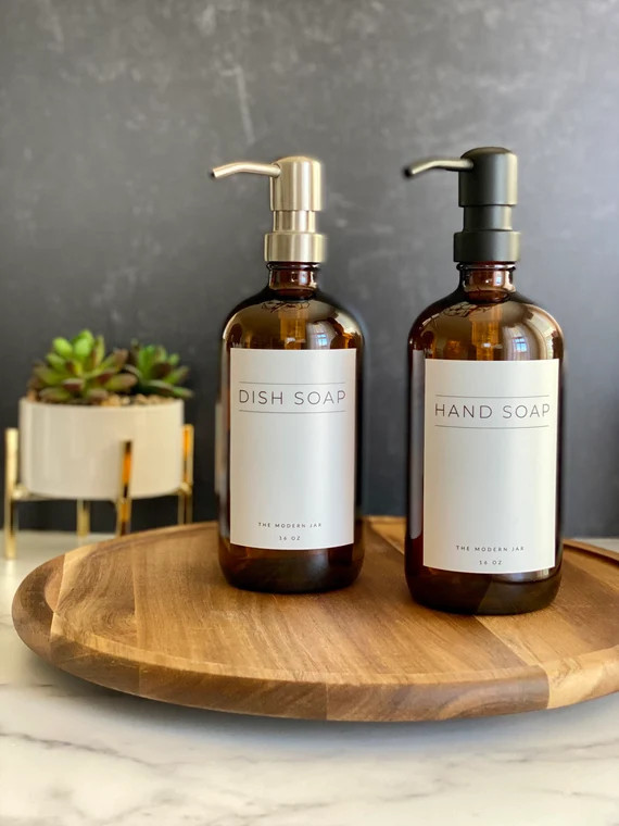 Glass Bottle Set  Hand Soapdish Soap Set  Soap Dispensers  - Etsy | Etsy (US)