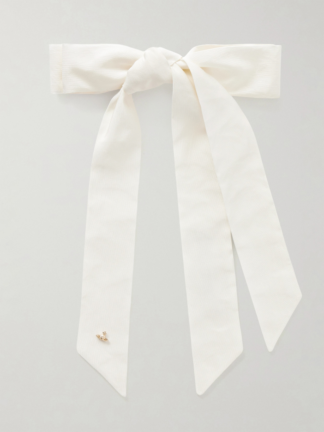 Vivienne Westwood - Julia Bow-detailed Embellished Twill Hair Clip - White | NET-A-PORTER (US)