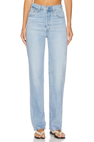 LEVI'S Ribcage Full Length Jeans in Blasted Stone Clean from Revolve.com | Revolve Clothing (Global)