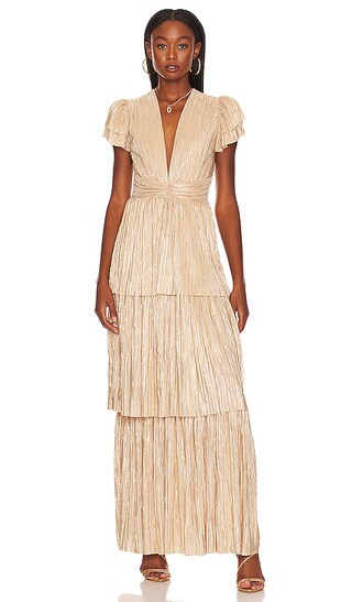 x REVOLVE Maze Dress in Gold | Revolve Clothing (Global)