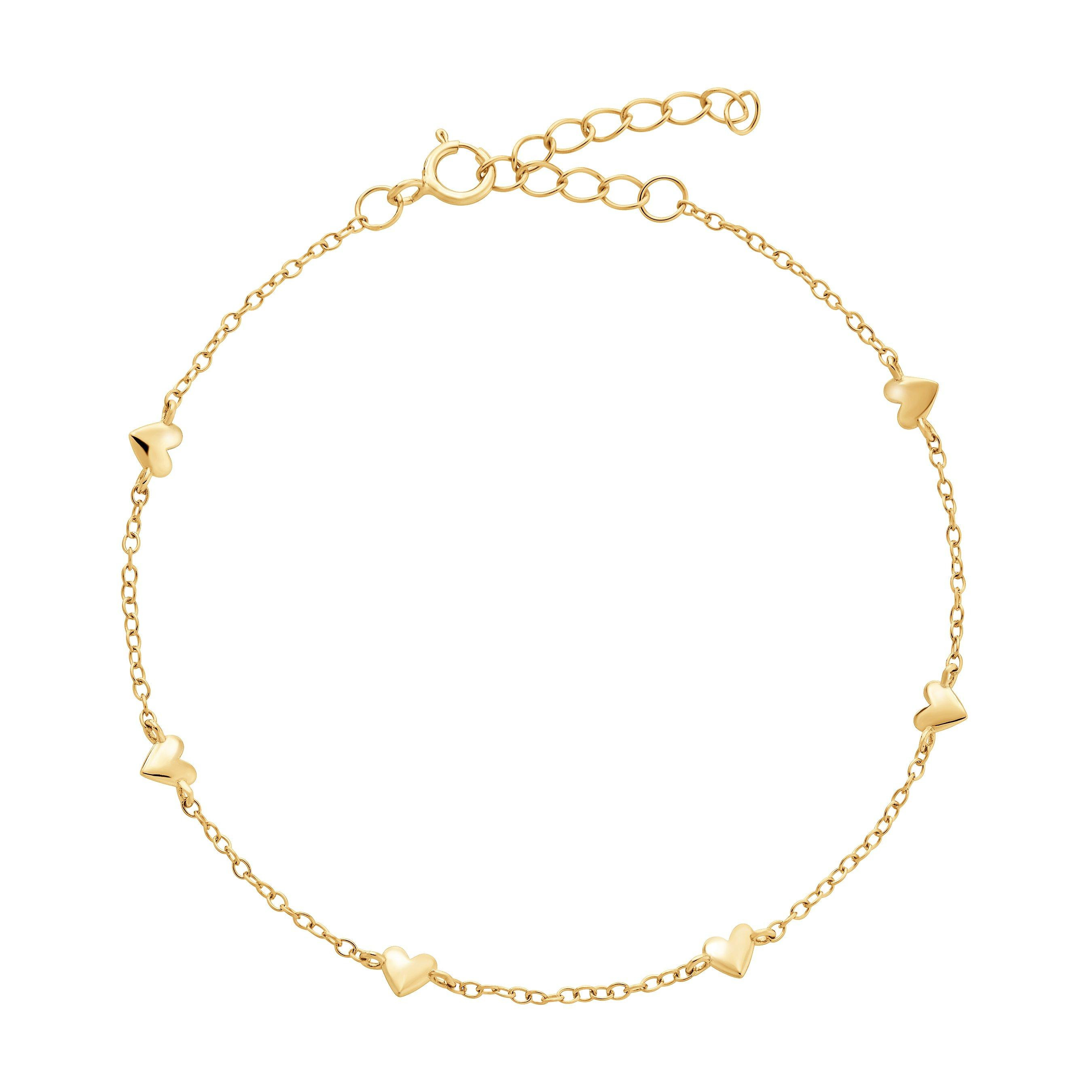 Beaverbrooks Yellow Gold Plated Heart Bracelet  | 0156652 | Beaverbrooks | Beaverbrooks