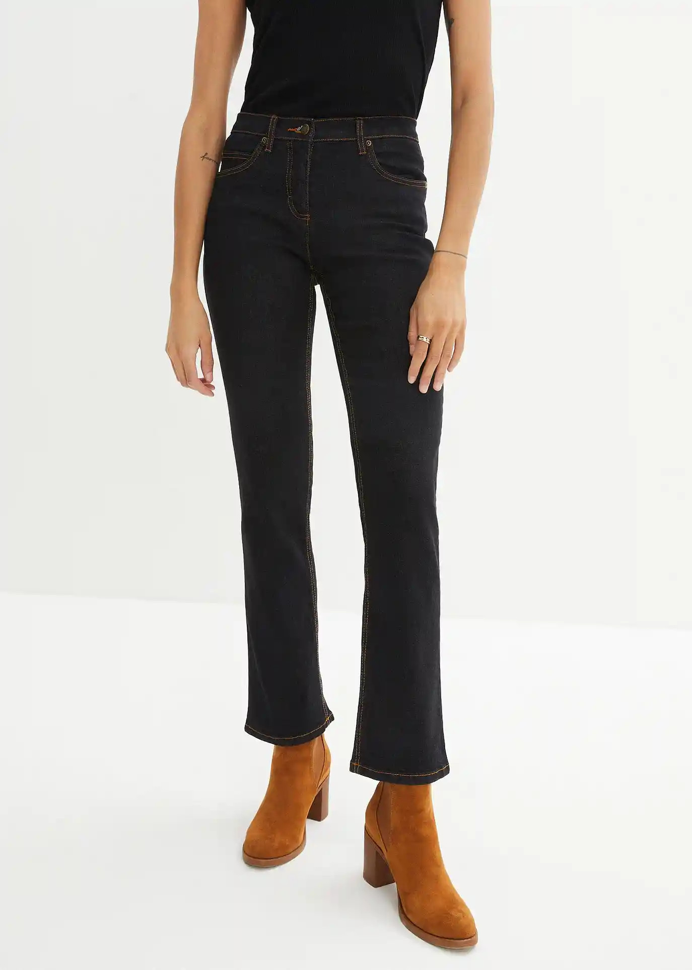 Jeans straight elasticizzati, vita media, Regular | Bonprix IT
