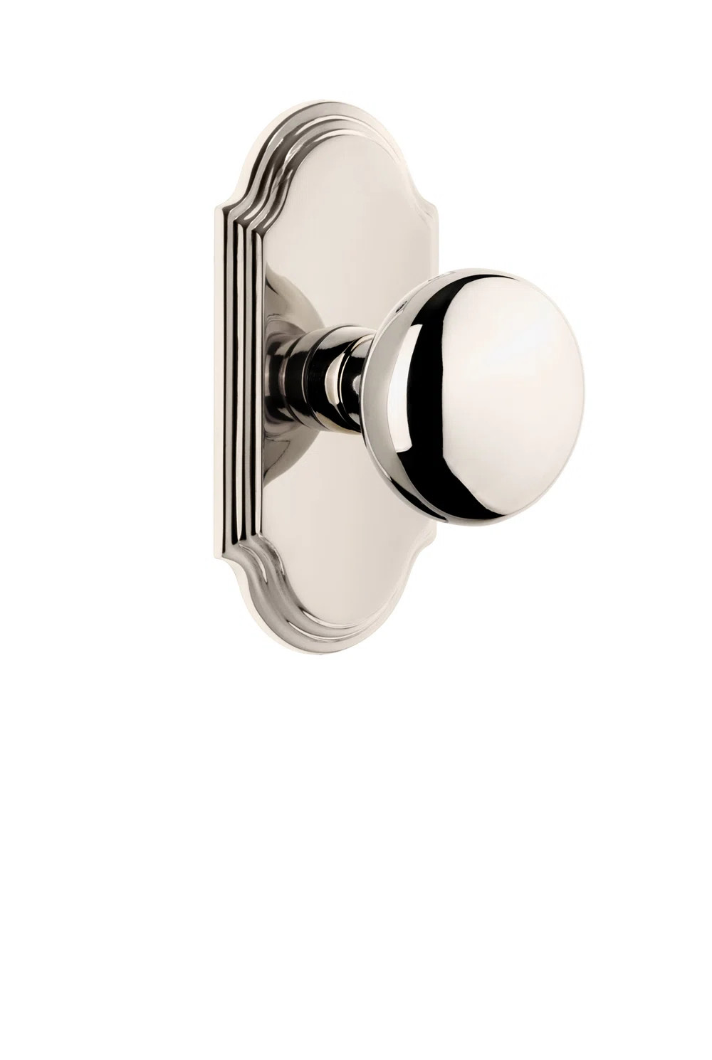 Grandeur Arc Plate Privacy with Fifth Avenue Door Knob | Wayfair North America