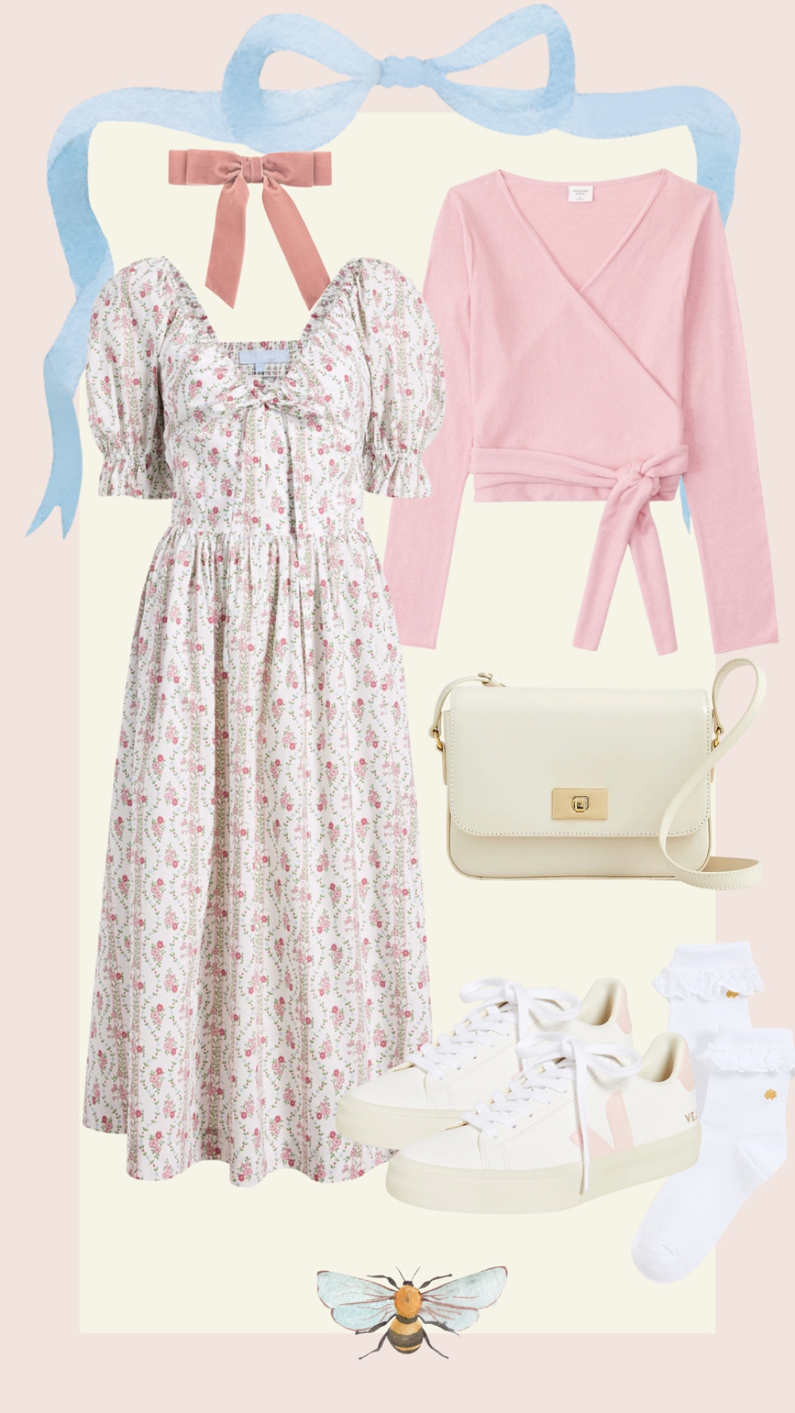 Easter dress, Easter outfit, ballet wrap cardigan, ballet wrap sweater, white crossbody bag

#LTKSeasonal #LTKshoecrush #LTKunder100