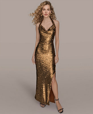 Women's Sleeveless Halter Dress | Macy's