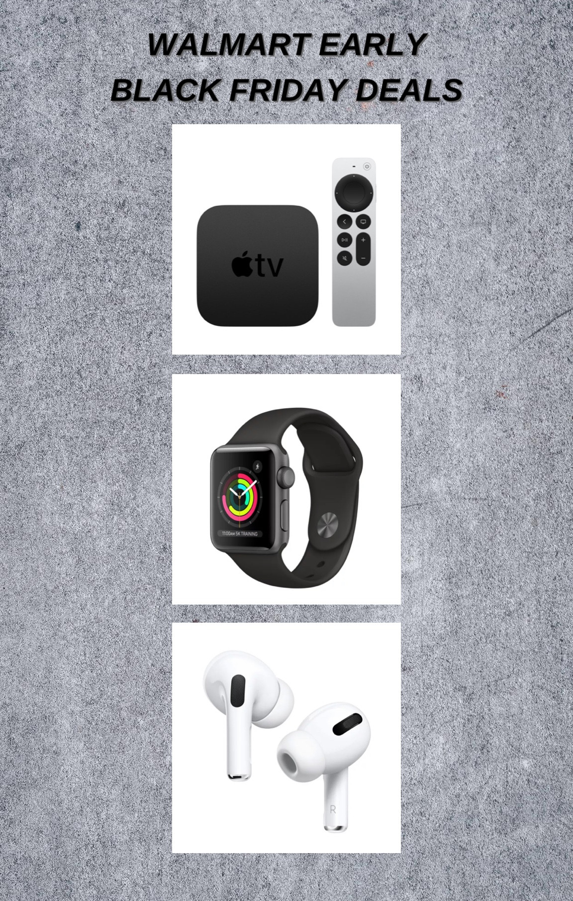 Walmart Early Black Friday Deals

Gift ideas for everyone on your list 

#LTKfamily #LTKCyberweek #LTKsalealert