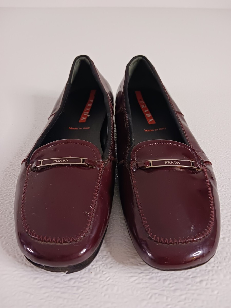 Womens Prada Loafers US 6 Size 36 Boston Bake Bean Brown Leather Made In Italy   | eBay | eBay US