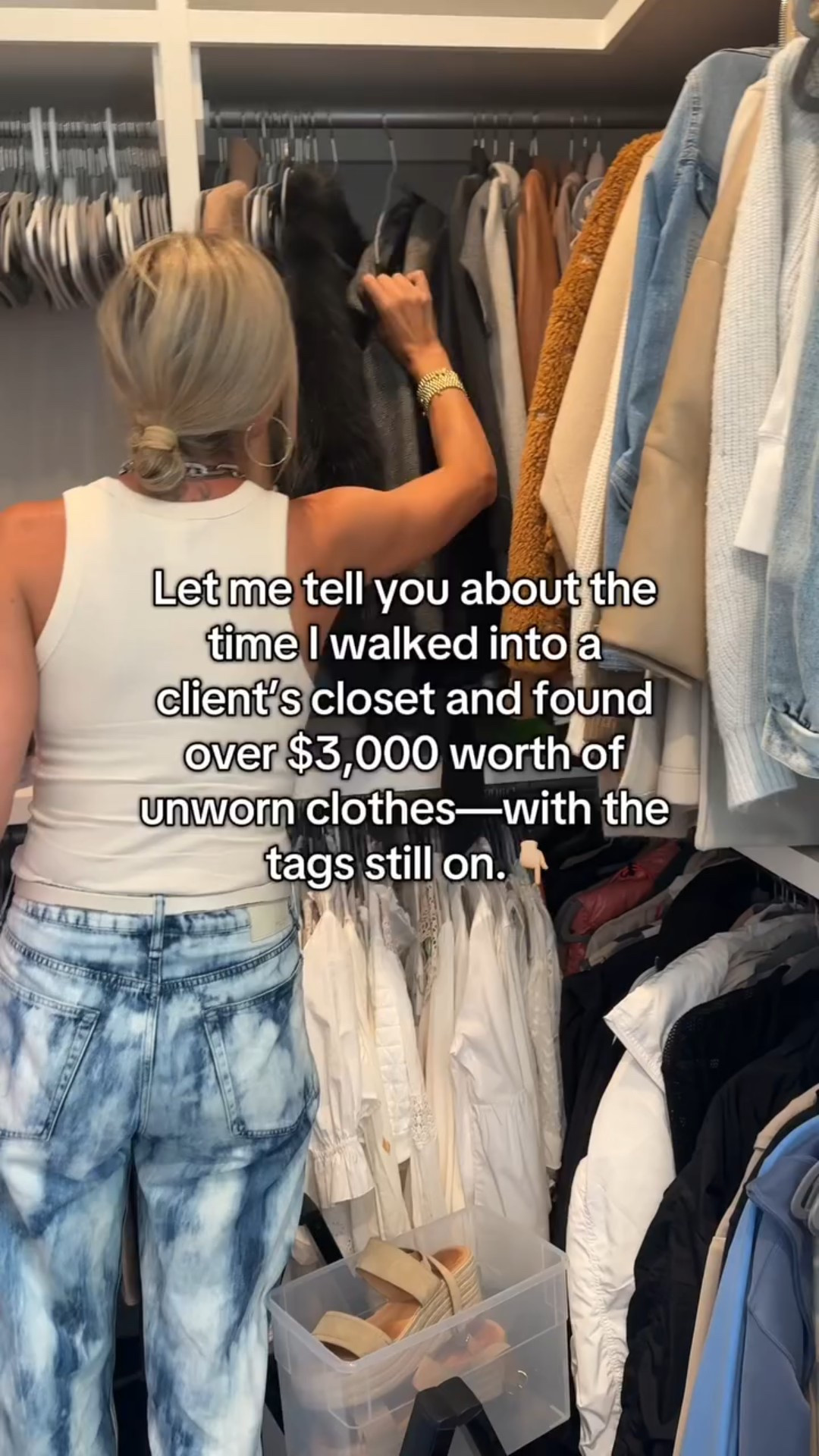 This happens way more than you think. 

Busy women (and men), full closets, nothing to wear—and no time to figure it out. 

That’s where our Closet Audit comes in: 

🧺 We edit with you 
👚 Style what you already own 
🛍️ Identify smart gaps for fall 
✨ Leave you with a closet that works for your lifestyle 

Ready to stop wasting money and start getting dressed with confidence? 

📩 DM us to book your Closet Audit today.