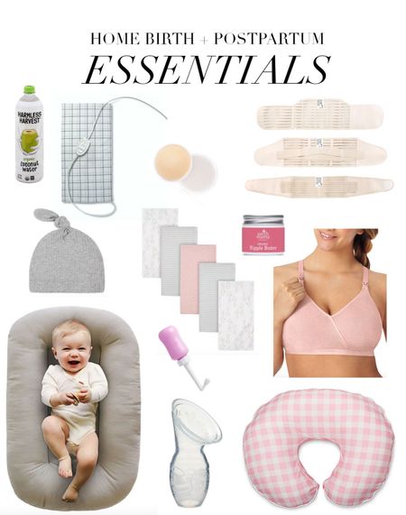 Sharing my home birth and postpartum essentials! Thankful for my @walmart Plus membership that helped get several of these items so quickly! 