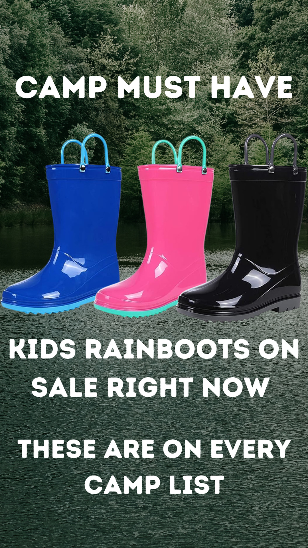 rainboots are on every camp list.  and with kids growing feet they are only good for one summer.  so get them on sale.  

 #LTKmomlife #LTKSaleAlert #LTKKids