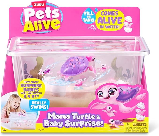 Pets Alive Mama & Baby Surprise, Series 1, Mama Turtle Surprise Playset | Amazon (US)