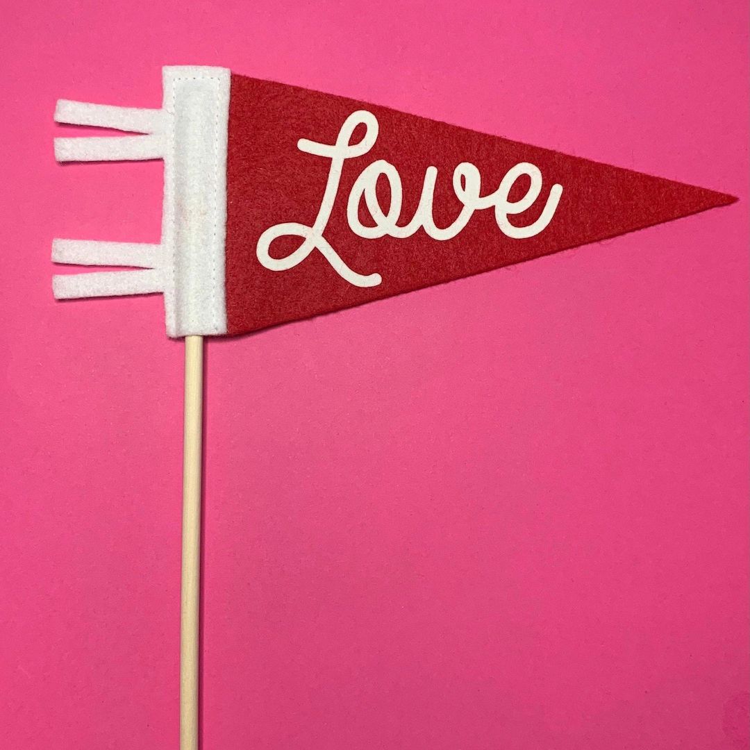 Mini Love Flag, Valentine Pennant, Valentine Decor | Etsy (US)