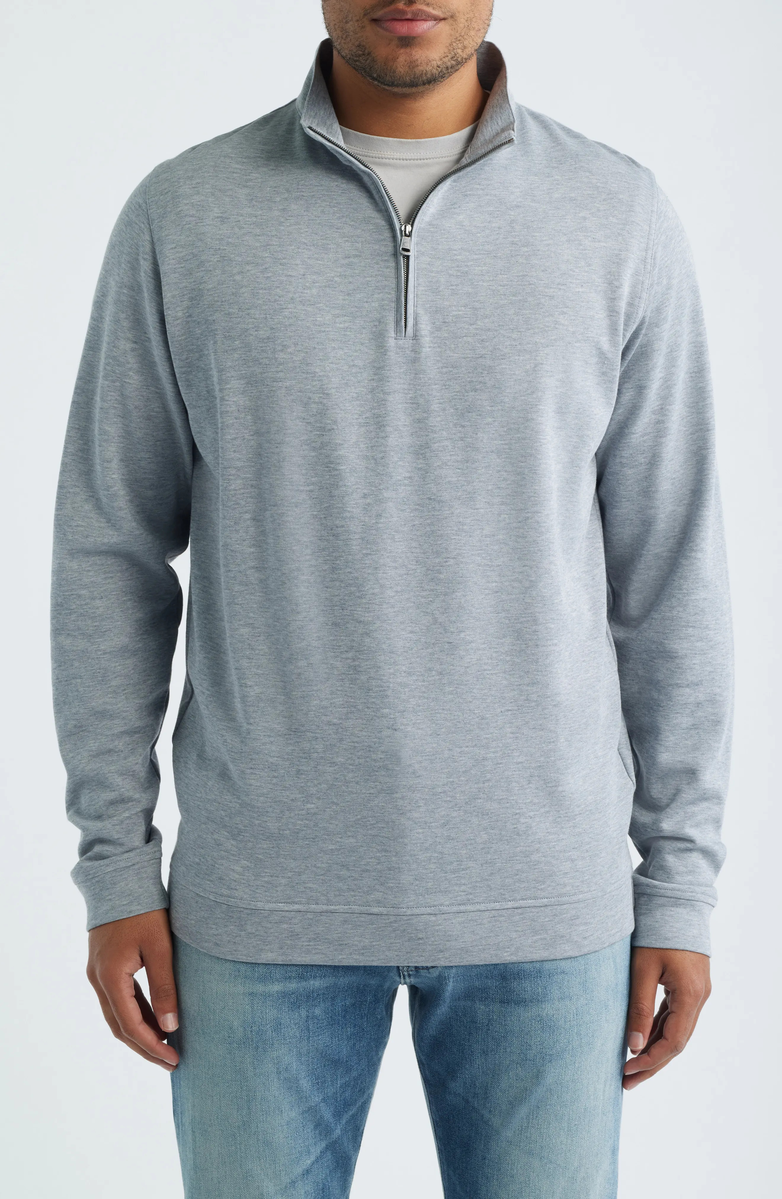 Comfort Interlock Organic Cotton Blend Quarter Zip Pullover (Men) | Nordstrom | Nordstrom