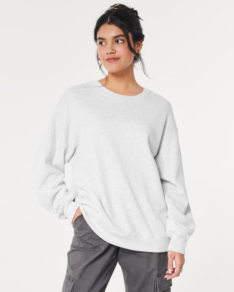 Feel Good Oversized Crew Sweatshirt | Hollister (US)