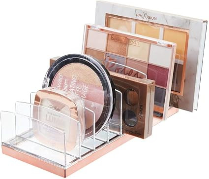 mDesign Makeup Organiser - Ideal Makeup Storage Solution with 9 Compartments - Storage for Makeup... | Amazon (UK)