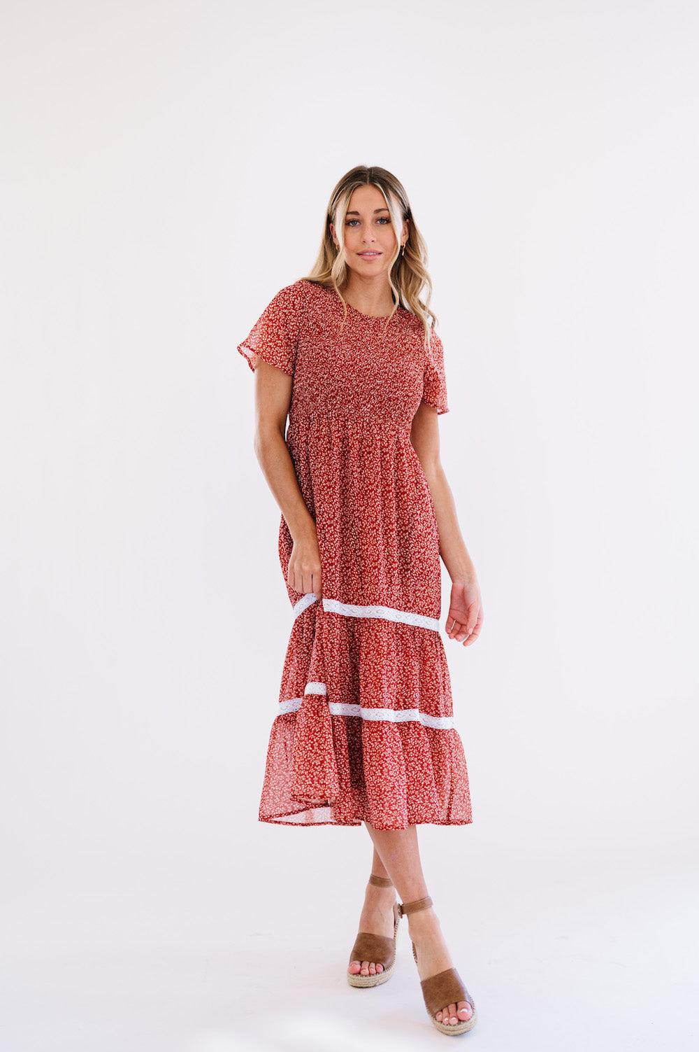 Isla Dress in Red | FEHRNVI