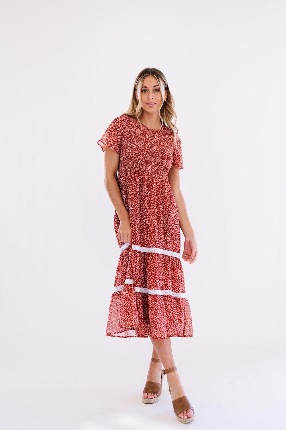 Isla Dress in Red | FEHRNVI