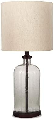 Signature Design by Ashley Bandile Modern Farmhouse 22.5" Seeded Glass Table Lamp, Bronze | Moder... | Amazon (US)