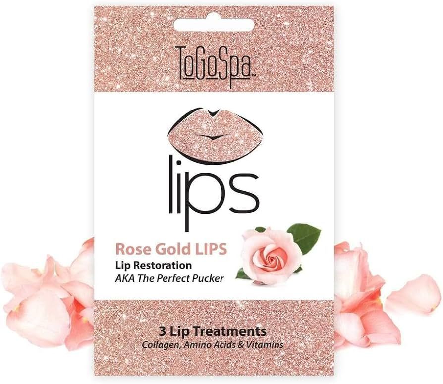 ToGoSpa Rose Gold LIPS, The Perfect Pucker | Moisturize, Hydrate, and Soothe Lips | Anti-Aging Cl... | Amazon (US)
