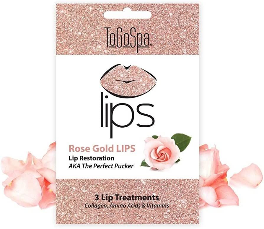 ToGoSpa Rose Gold LIPS, The Perfect Pucker | Moisturize, Hydrate, and Soothe Lips | Anti-Aging Cl... | Amazon (US)