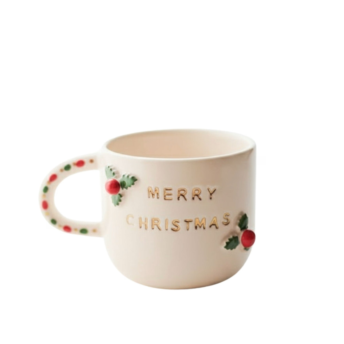 Merry Christmas Handmade Ceramic Mug | Wolf & Badger
