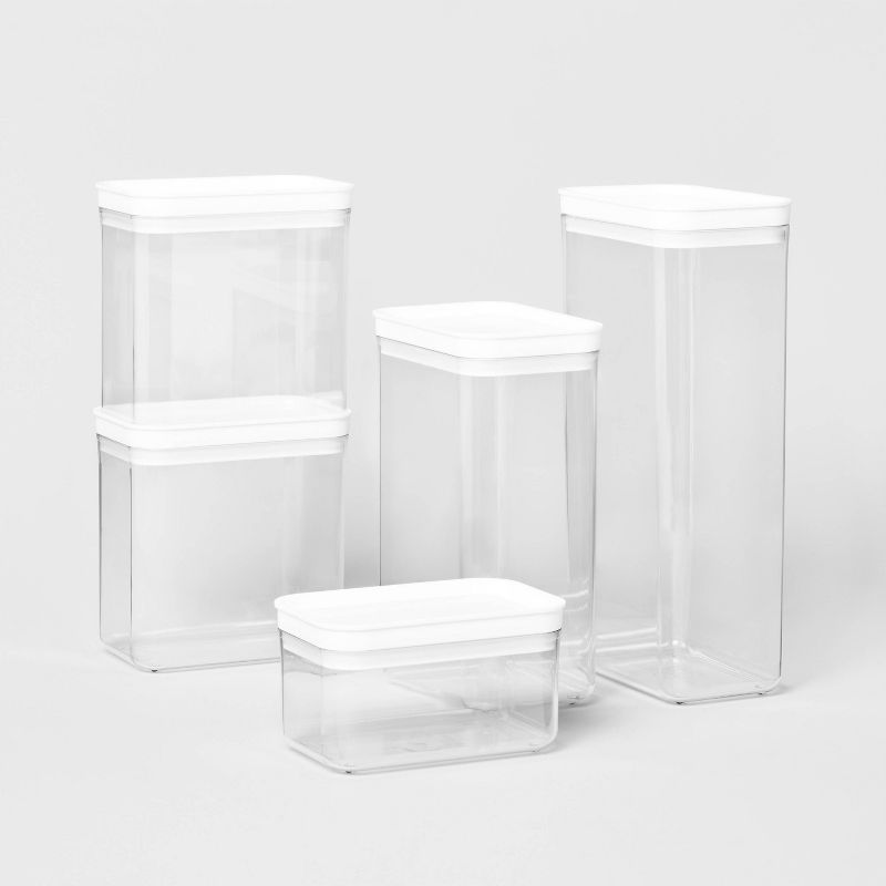 5pc Airtight Canister Set White - Brightroom™ | Target