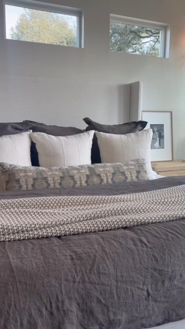 Make our bed with me ☁️
Pottery Barn duvet cover
Cozy earth duvet insert & sheets 
the-citizenry lumbar pillow 
coterie brooklyn white pillows 
target knitted throw 
linked a similar bedframe! 
williams sonoma nightstand  

 #LTKHome #LTKStyleTip #LTKFamily
