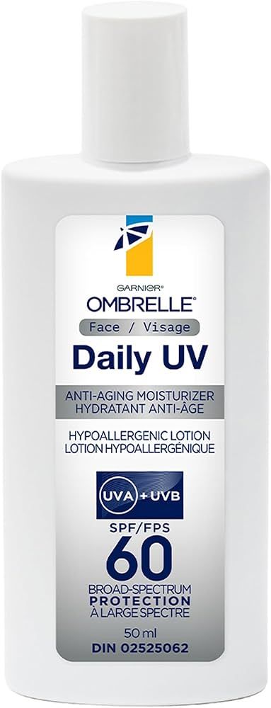 Garnier Ombrelle Face Sunscreen SPF 60, Anti-Aging Moisturizer, Hypoallergenic - 50ml | Amazon (CA)