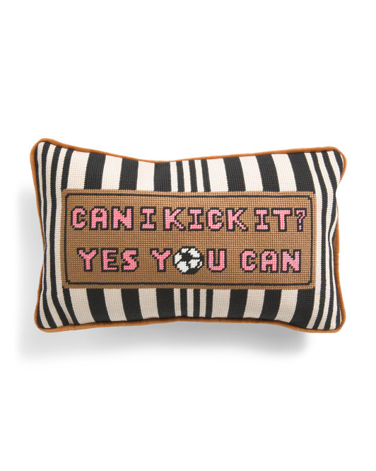 9x15 Can I Kick It Needlepoint Pillow | Throw Pillows | Marshalls | Marshalls
