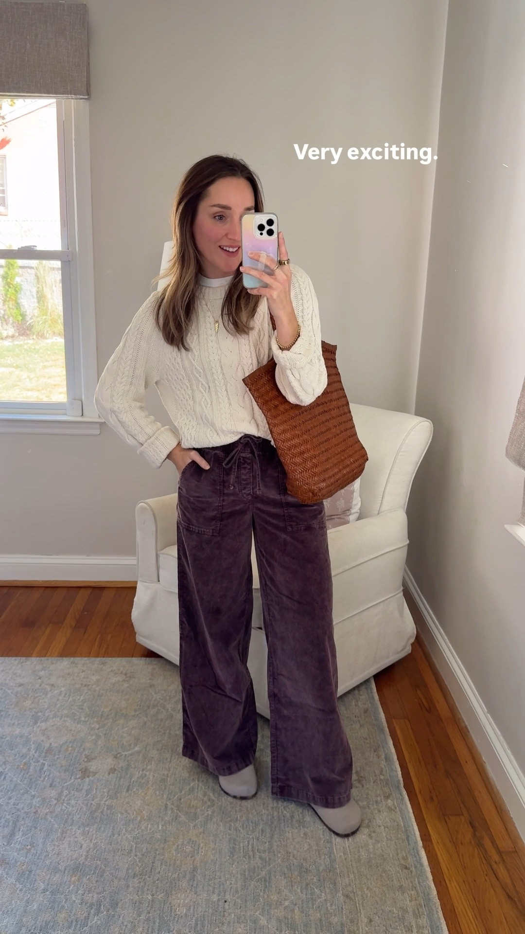 Wearing XS regular in the pants and small in sweater.