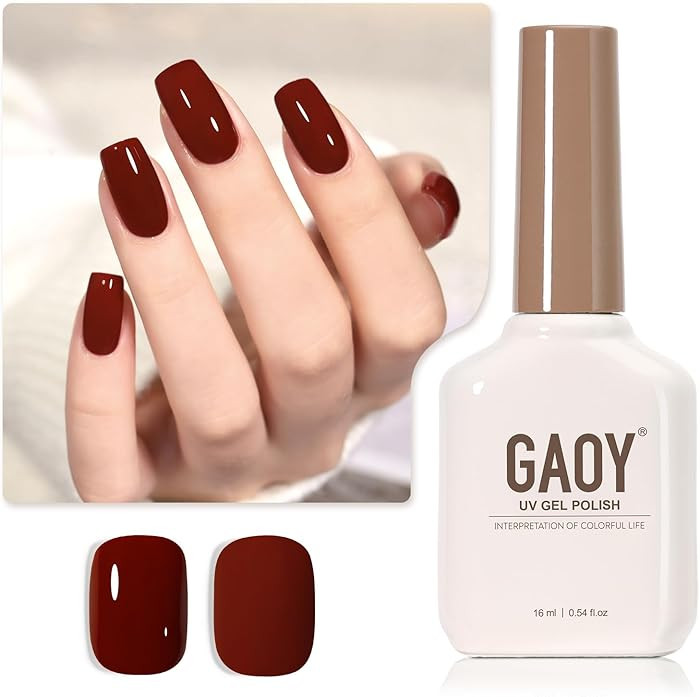 GAOY Red Gel Nail Polish, 16ml Soak Off Gel Polish, UV Light Cure for Nail Art DIY Manicure at Ho... | Amazon (US)